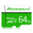 MICRODATA 64GB U3 Green and White TF(Micro SD) Memory Card - free shipping - PMC TechLife - Order now!