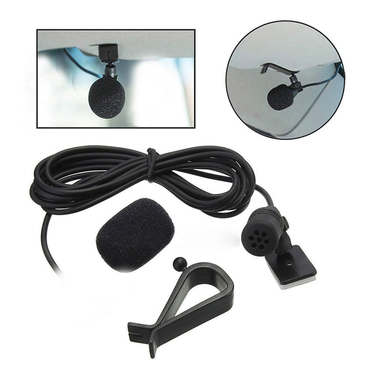 ZJ015MR Stereo 3.5mm Straight Plug Car Navigation DVD External Paste Microphone, Length: 3m