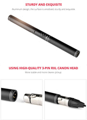 YELANGU YLG9933A MIC07 Professional Interview Condenser Video Shotgun Microphone with 6.5mm Audio Adapter & 3.5mm RXL Audio Cable(Black)