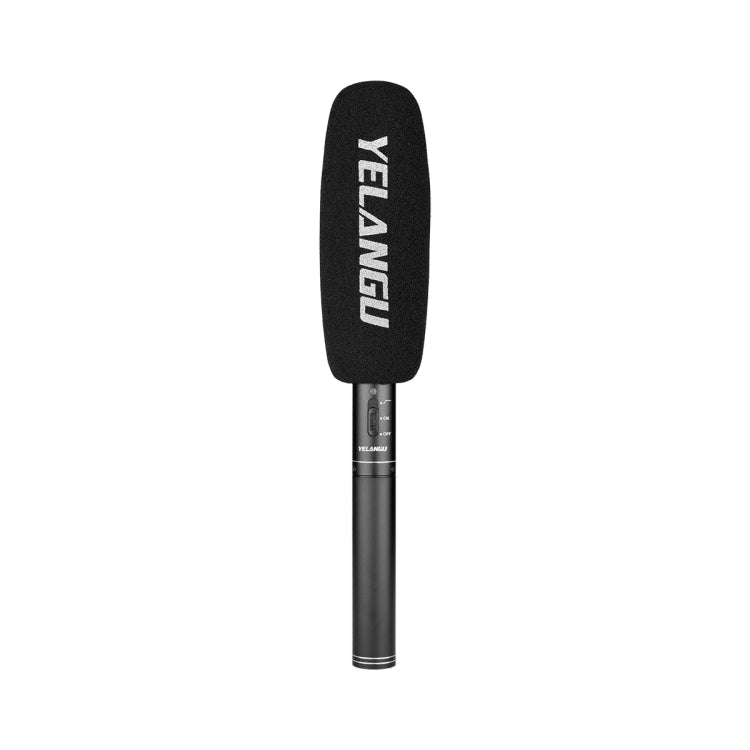 YELANGU YLG9933A MIC07 Professional Interview Condenser Video Shotgun Microphone with 6.5mm Audio Adapter & 3.5mm RXL Audio Cable(Black)