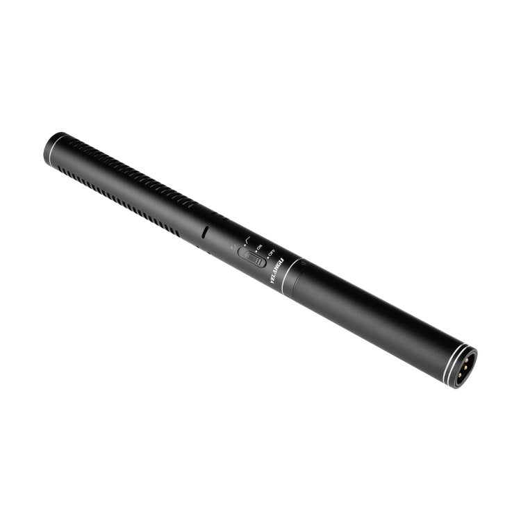 YELANGU YLG9933A MIC07 Professional Interview Condenser Video Shotgun Microphone with 6.5mm Audio Adapter & 3.5mm RXL Audio Cable(Black)