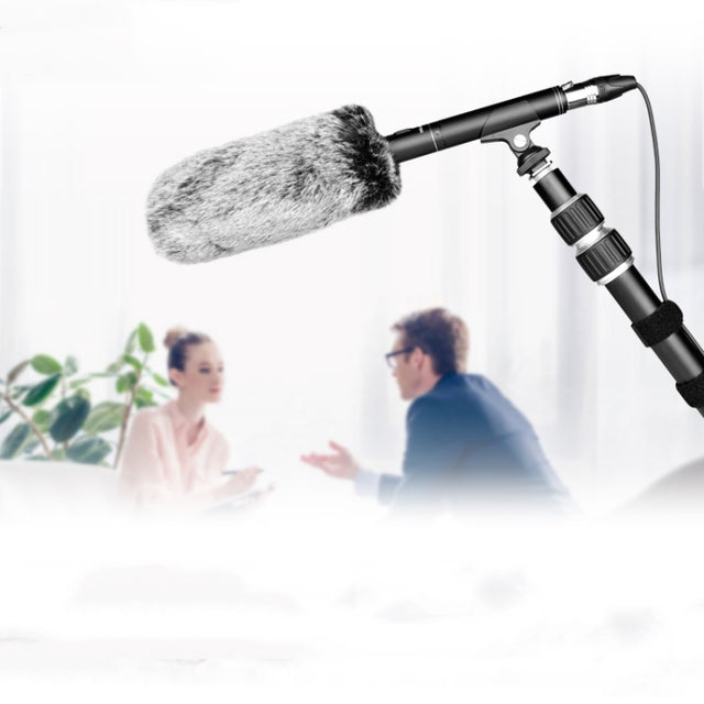 YELANGU YLG9933A MIC07 Professional Interview Condenser Video Shotgun Microphone with 6.5mm Audio Adapter & 3.5mm RXL Audio Cable(Black)