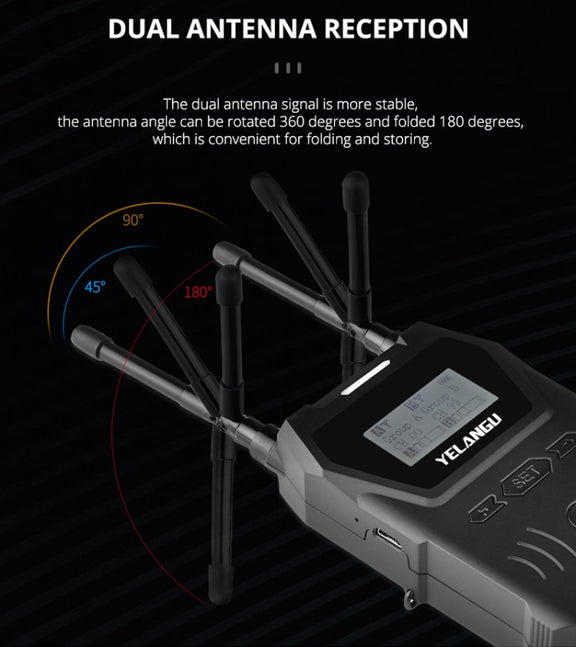 YELANGU YLG9929C MX4 Dual-Channel 100CH UHF Wireless Microphone System with Transmitter and Receiver for DSLR Cameras and Video Cameras(Black)