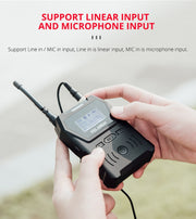 YELANGU YLG9929C MX4 Dual-Channel 100CH UHF Wireless Microphone System with Transmitter and Receiver for DSLR Cameras and Video Cameras(Black)