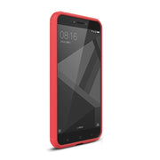 For Xiaomi  Redmi 4X  Brushed Carbon Fiber Texture Shockproof TPU Protective Cover Case(Red)