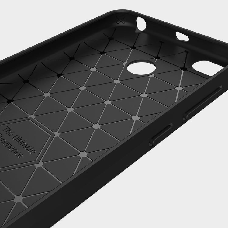 For Xiaomi  Redmi 4X  Brushed Carbon Fiber Texture Shockproof TPU Protective Cover Case(Red)