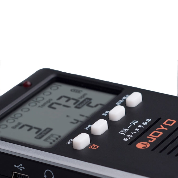 JOYO JM-90 Mini Portable Rechargeable Clip-on LED Indicator Electronic Digital Metronome Tone Generator Tuner for Guitar Violin Ukulele(White)