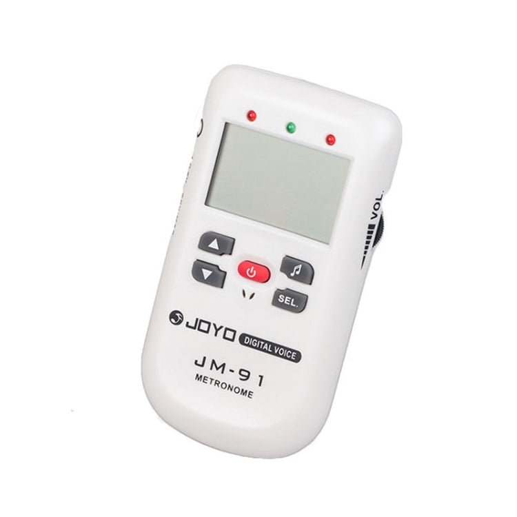 JOYO JM-91 Mini Portable Multi-functional Vocal Metronome Electronic Digital Metronome Tone Generator Tuner for Guitar Violin Ukulele(White)