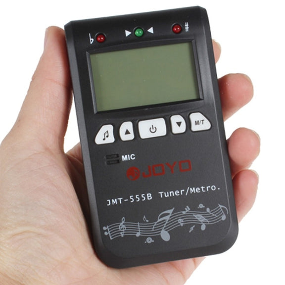 JOYO JMT-555B Metronome Tuner Chromatic Digital LCD Backlight with Tone Generator 3 in 1 Kit for Guitar Violin Ukulele (Black)