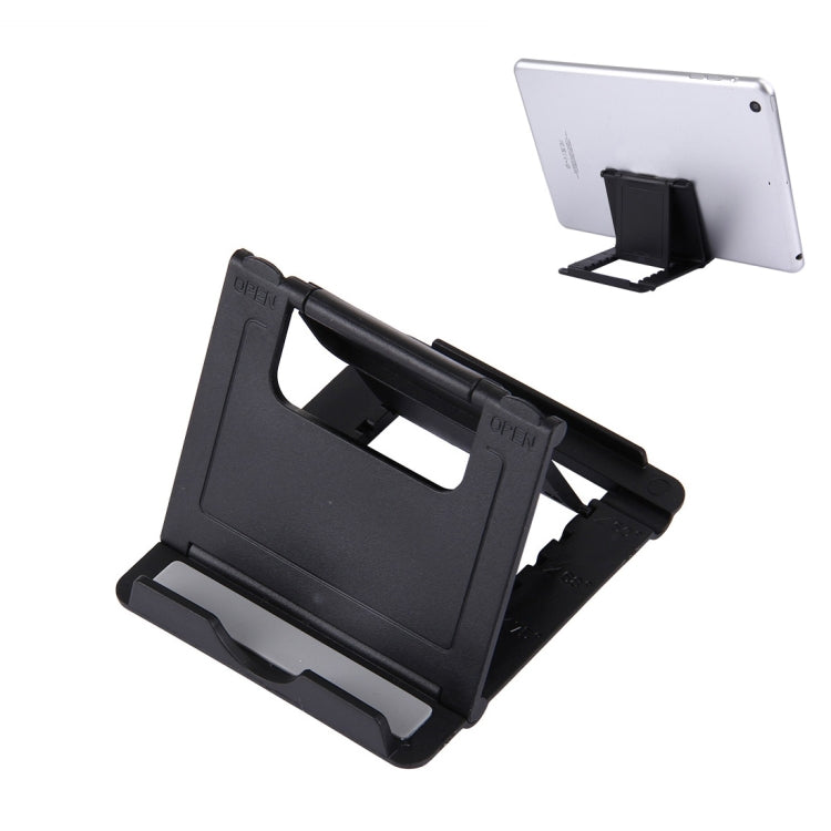 Universal Foldable Mini Phone Holder Stand, Size: 8.3 x 7.1 x 0.7 cm, For iPhone, Samsung, Huawei, Xiaomi, HTC and Other Smartphone, Tablets(Black)