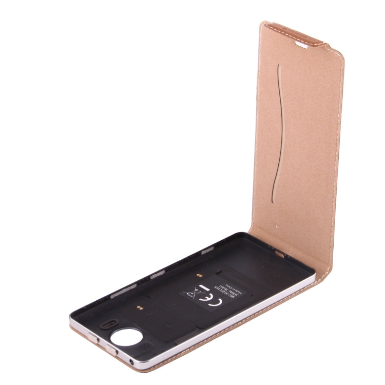 Vertical Flip Genuine Leather Case + QI Wireless Standard Charging Back Cover For Microsoft Lumia 950 XL(Brown)