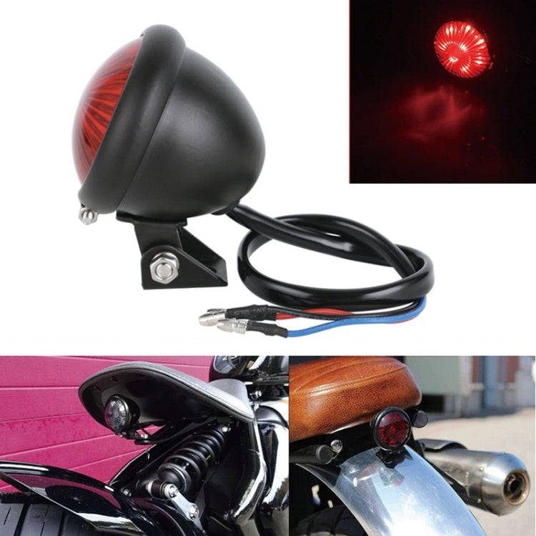 Speedpark 12V Motorcycle Modified Tail Light Brake Light for Harley(Black)