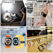 For Apple Watch Ultra 49mm Black Screen Non-Working Fake Dummy Display Model (White)