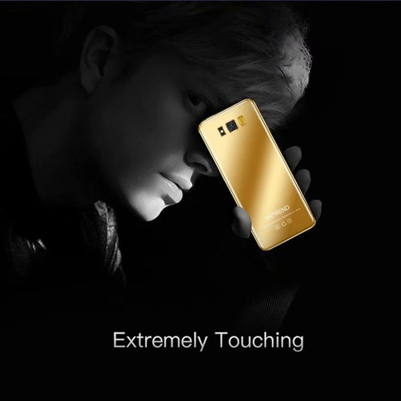 SATREND S10 Card Mobile Phone, 2.4 inch Touch Screen, MTK6261D, Support Bluetooth, FM, GSM, Dual SIM(Gold)