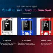 Satrend K8 Mini Mobile Phone, 1.0 inch, Hands Free Bluetooth Dialer Headphone, MP3 Music, Dual SIM, Network: 2G(Green)