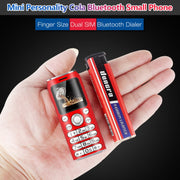 Satrend K8 Mini Mobile Phone, 1.0 inch, Hands Free Bluetooth Dialer Headphone, MP3 Music, Dual SIM, Network: 2G(Blue)