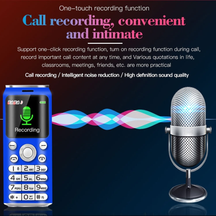 Satrend K8 Mini Mobile Phone, 1.0 inch, Hands Free Bluetooth Dialer Headphone, MP3 Music, Dual SIM, Network: 2G(Red)