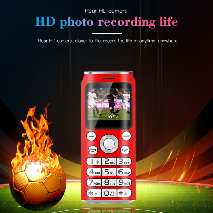Satrend K8 Mini Mobile Phone, 1.0 inch, Hands Free Bluetooth Dialer Headphone, MP3 Music, Dual SIM, Network: 2G(Red)