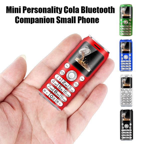 Satrend K8 Mini Mobile Phone, 1.0 inch, Hands Free Bluetooth Dialer Headphone, MP3 Music, Dual SIM, Network: 2G(Red)