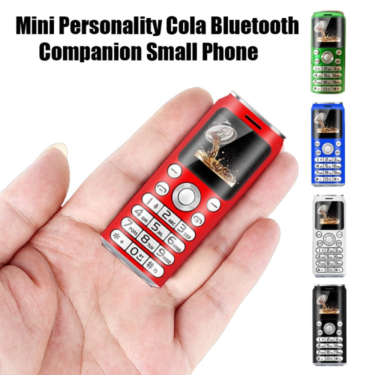 Satrend K8 Mini Mobile Phone, 1.0 inch, Hands Free Bluetooth Dialer Headphone, MP3 Music, Dual SIM, Network: 2G(Red)