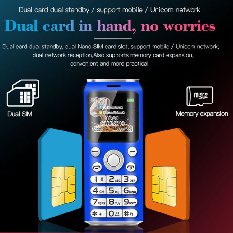 Satrend K8 Mini Mobile Phone, 1.0 inch, Hands Free Bluetooth Dialer Headphone, MP3 Music, Dual SIM, Network: 2G(White)