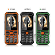 A6 Triple Proofing Elder Phone, Water-resistant Shockproof Dustproof, 6800mAh Battery, 2.4 inch, 21 Keys, Bluetooth, LED Flashlight, FM, SOS, Dual SIM, Network: 2G(Black)