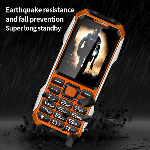 A6 4G Full Network Triple Proofing Elder Phone, Water-resistant Shockproof Dustproof, 6800mAh Battery, 2.4 inch, 21 Keys, LED Flashlight, FM, SOS, Dual SIM, Network: 4G(Green)