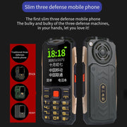 K1 Triple Proofing Elder Phone, Water-resistant Shockproof Dustproof, 4800mAh Battery, 2.4 inch, 21 Keys, Bluetooth, LED Flashlight, FM, SOS, Dual SIM, Network: 2G (Red)