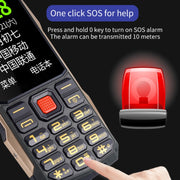 K1 Triple Proofing Elder Phone, Water-resistant Shockproof Dustproof, 4800mAh Battery, 2.4 inch, 21 Keys, Bluetooth, LED Flashlight, FM, SOS, Dual SIM, Network: 2G (Red)