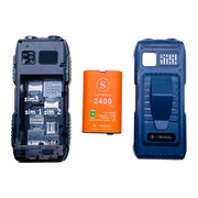 S555 Triple Proofing Elder Phone, Water-resistant Shockproof Dustproof, 2400mAh Battery, 2.2. inch, 21 Keys, LED Flashlight, FM, Quad SIM, with Antenna(Green)