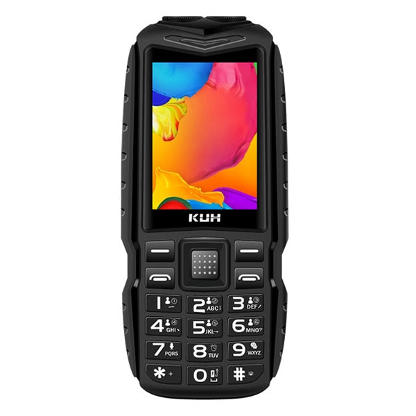 KUH T3 Rugged Phone, Dustproof Shockproof, MTK6261DA, 2400mAh Battery, 2.4 inch, Dual SIM(Black)