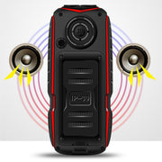 KUH T3 Rugged Phone, Dustproof Shockproof, MTK6261DA, 2400mAh Battery, 2.4 inch, Dual SIM(Black)