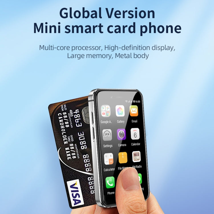 SOYES i14 Mini Smart Card Phone, 2GB+32GB, 3.0 inch Android 8.1 MTK6580 Quad Core 1.3GHz, Network: 3G, Dual SIM, Global Version with Google Play(Black)