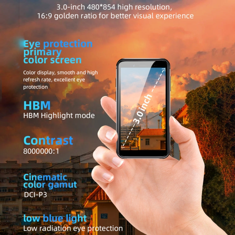 SOYES i14 Mini Smart Card Phone, 2GB+32GB, 3.0 inch Android 8.1 MTK6580 Quad Core 1.3GHz, Network: 3G, Dual SIM, Global Version with Google Play(Black)