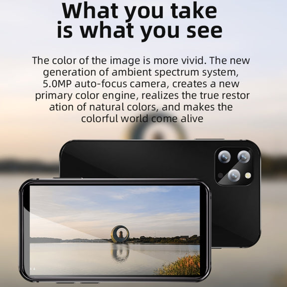 SOYES i14 Mini Smart Card Phone, 2GB+32GB, 3.0 inch Android 8.1 MTK6580 Quad Core 1.3GHz, Network: 3G, Dual SIM, Global Version with Google Play(Black)