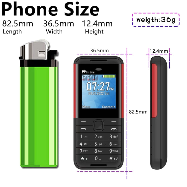 SERVO BM5310 Mini Mobile Phone, Russian Key, 1.33 inch, MTK6261D, 21 Keys, Support Bluetooth, FM, Magic Sound, Auto Call Record, GSM, Triple SIM (Yellow)