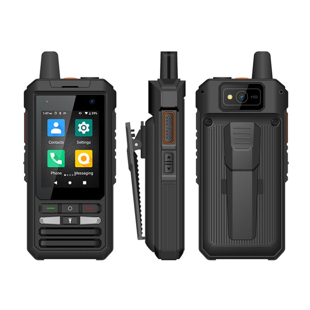 UNIWA F80S Walkie Talkie Rugged Phone, 1GB+8GB, Water-resistant Dustproof Shockproof, 5300mAh Battery, 2.4 inch Android 10 Spreadtrum SL8541E Quad Core up to 1.4GHz, Network: 4G, Dual SIM, PoC, SOS (Black)