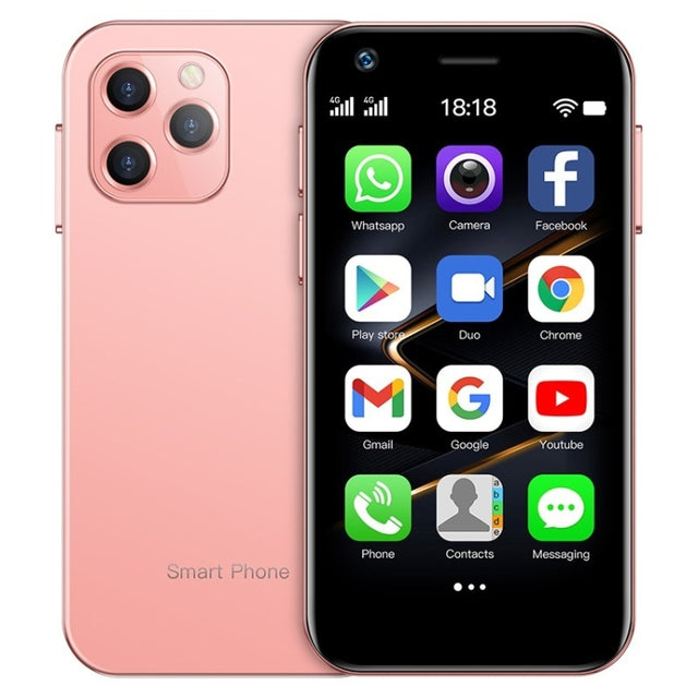 SOYES XS12 Pro, 2GB+16GB, Face Recognition, 3.0 inch Android 10.0 MTK6750 Octa Core, Bluetooth, WiFi, FM, OTG, Network: 4G, Dual SIM, Support Google Play (Pink)