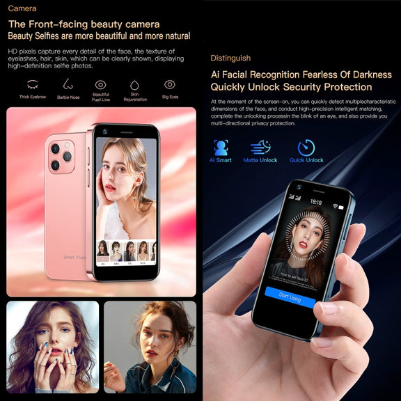SOYES XS12 Pro, 2GB+16GB, Face Recognition, 3.0 inch Android 10.0 MTK6750 Octa Core, Bluetooth, WiFi, FM, OTG, Network: 4G, Dual SIM, Support Google Play (Black)