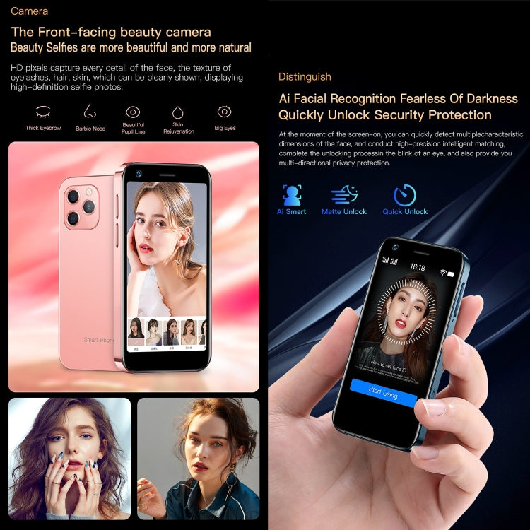 SOYES XS12 Pro, 2GB+16GB, Face Recognition, 3.0 inch Android 10.0 MTK6750 Octa Core, Bluetooth, WiFi, FM, OTG, Network: 4G, Dual SIM, Support Google Play (Black)