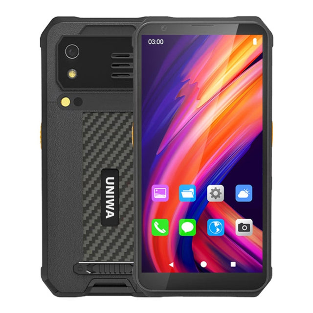 UNIWA M512 2D Scan Version Rugged Phone, 4GB+64GB, IP65 Water-resistant Dustproof Shockproof, 4100mAh Battery, 5.7 inch Android 12 MTK6762 Octa Core up to 2.0GHz, Network: 4G, NFC (Black)