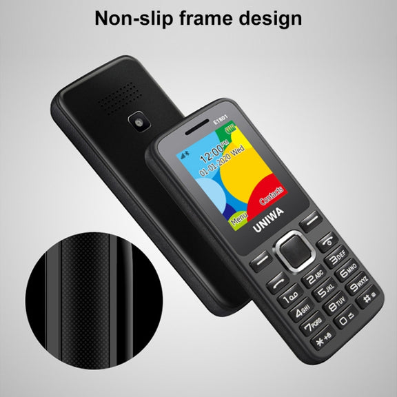 UNIWA E1801 Mobile Phone, 1.77 inch, 800mAh Battery, 21 Keys, Support Bluetooth, FM, MP3, MP4, GSM, Dual SIM(Blue)
