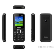 UNIWA E1801 Mobile Phone, 1.77 inch, 800mAh Battery, 21 Keys, Support Bluetooth, FM, MP3, MP4, GSM, Dual SIM(Blue)