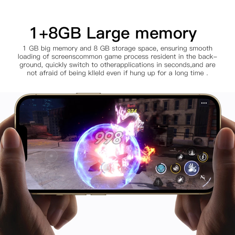i13 ProMax, 1GB+8GB, 6.1 inch Drop Notch Screen, Face Identification, Android 6.0 MTK6580P Quad Core, Network: 3G, Dual SIM(White)