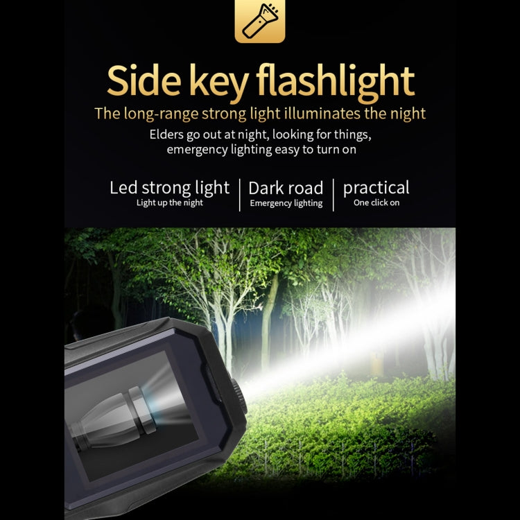 W2025 Triple Proofing Elder Phone, Water-resistant Shockproof Dustproof, 5800mAh Battery, 1.8 inch, 21 Keys, LED Flashlight, Dual SIM(Black)