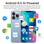i13 Pro Max N83, 1GB+16GB, 6.1 inch Notch Screen, Face Identification, Android 6.0 Spreadtrum 7731G Quad Core, Network: 3G, Dual SIM(Black)