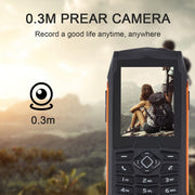 Rugtel R1D Rugged Phone, IP68 Water-resistant Dustproof Shockproof, 2.4 inch, MTK6261D, 2000mAh Battery, Loud Box Speaker, FM, Network: 2G, Dual SIM(Orange)