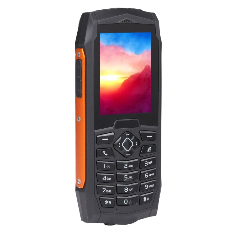 Rugtel R1D Rugged Phone, IP68 Water-resistant Dustproof Shockproof, 2.4 inch, MTK6261D, 2000mAh Battery, Loud Box Speaker, FM, Network: 2G, Dual SIM(Orange)