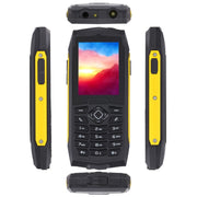 Rugtel R1D Rugged Phone, IP68 Water-resistant Dustproof Shockproof, 2.4 inch, MTK6261D, 2000mAh Battery, Loud Box Speaker, FM, Network: 2G, Dual SIM(Yellow)