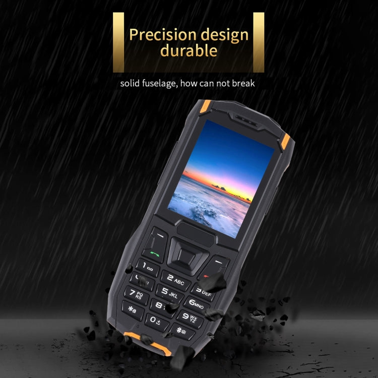 Rugtel R2C Rugged Phone, IP68 Water-resistant Dustproof Shockproof, 2.4 inch, MTK6261D, 2500mAh Battery, SOS, FM, Dual SIM (Orange)